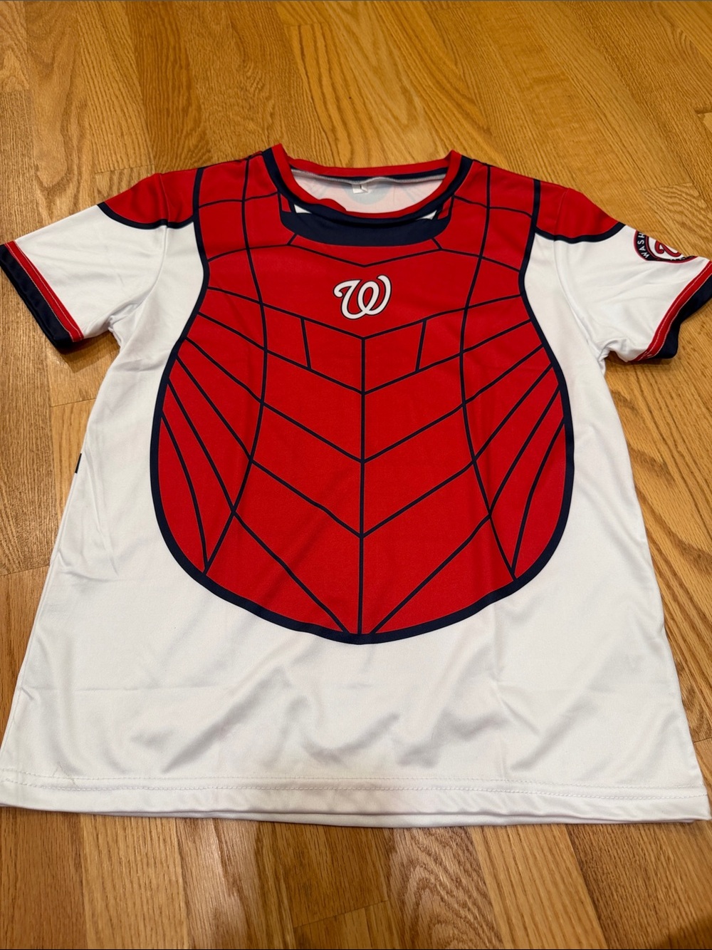 Washington Nationals Red and White Kids Baseball Tee - Ruiz